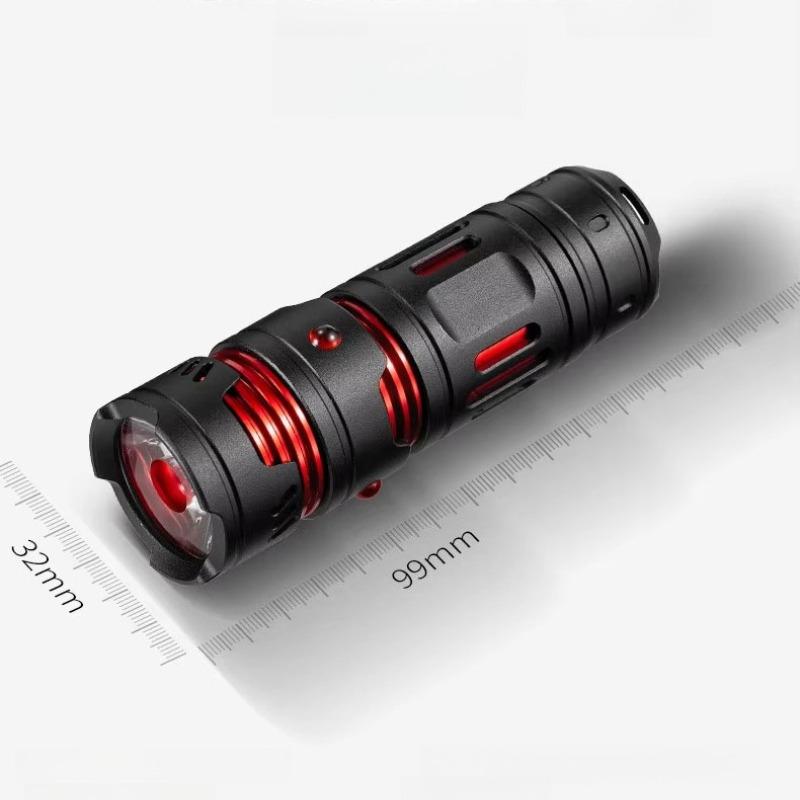 Mini EDC Flashlight Rechargeable Pocket Torch Light Outdoor Camping Fishing Hiking Self Defense Emergency Keychain Flashlights