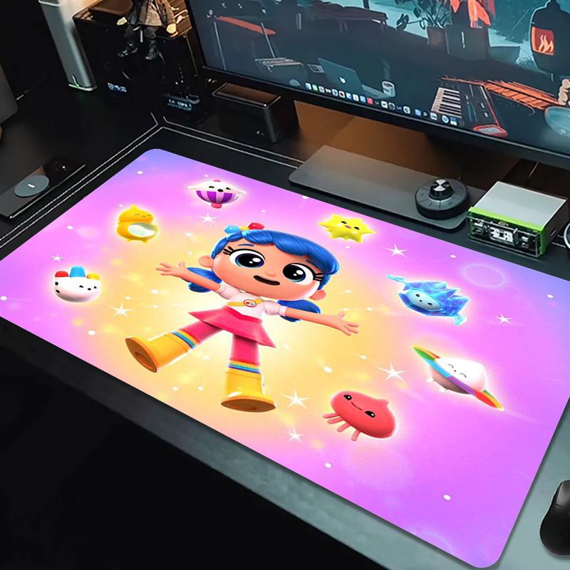 True and the Rainbow Kingdom Farbiges Mauspads Großes Gaming-Tischkissen Rutschfestes Laptop-Tablet Großes Mauspads XXL Matte Mini-PC Spielmatte Mit Verriegeltem Rand