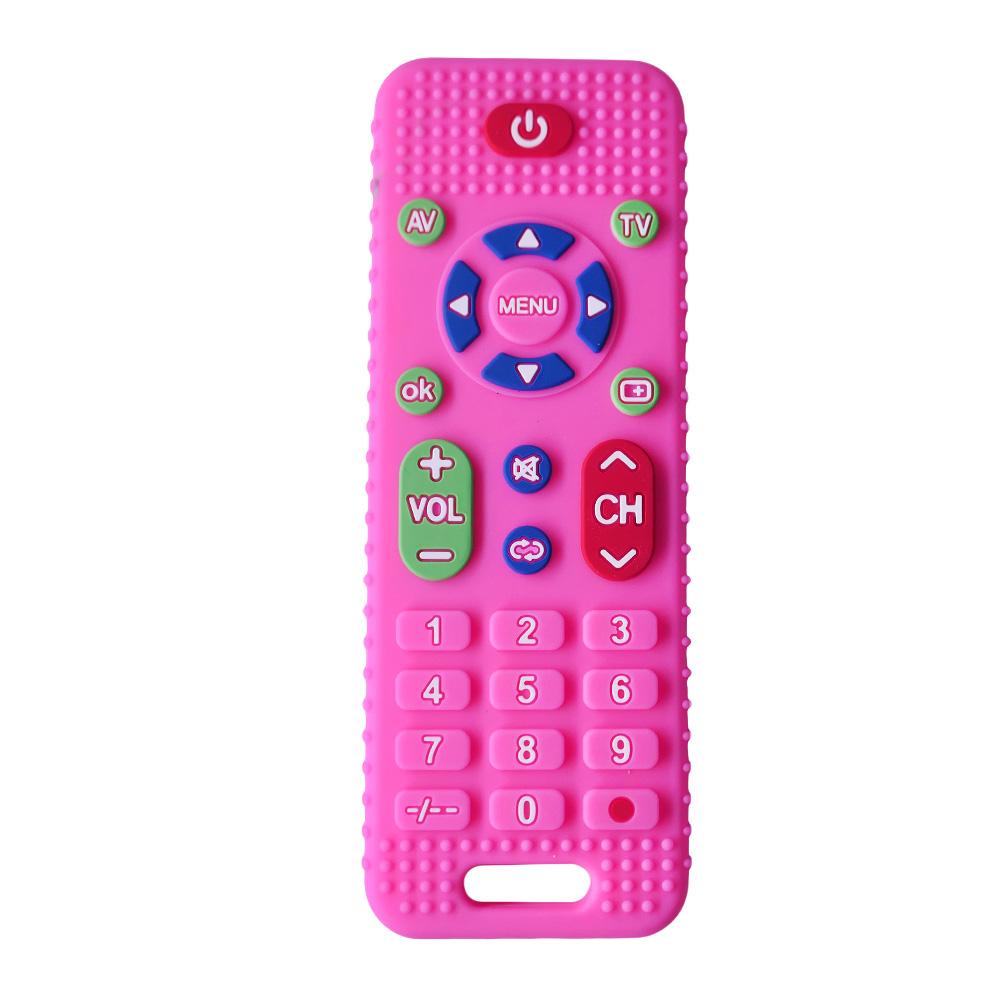 Silicone Baby Teether Soothing Teether Early Educational Sensory Toys for Infant Teether Remote Control Shape