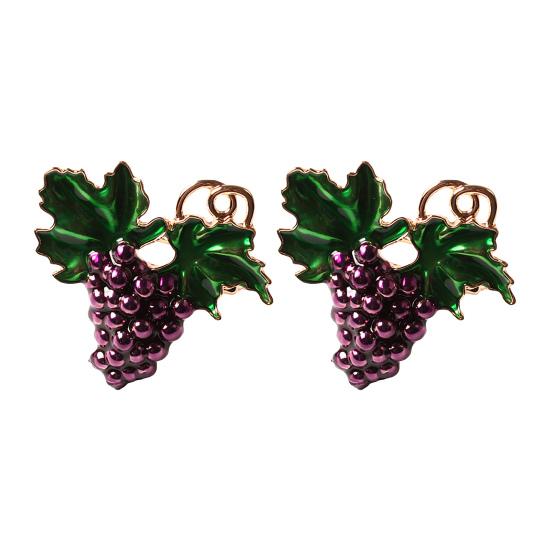2Pcs Napkin Ring Refreshing Fine Workmanship Dining Table Supplies Summer Purple Grape Napkin Holder for Party