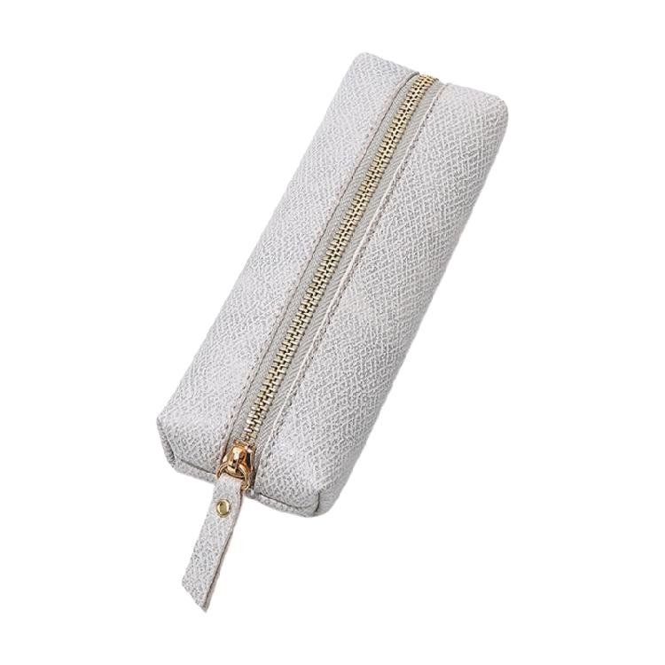 

Waterproof Pencil Case PU Leather Pencil Bag Light Weight Foldable Pen Organiser For Markers Highlighters Art Supplies белый