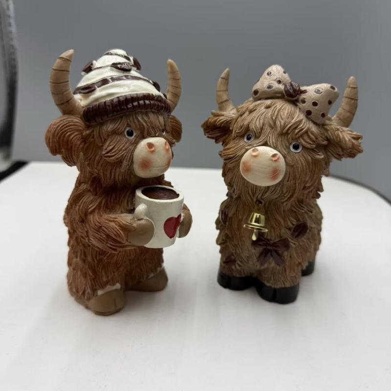 

Highland Cow Resin Miniature Statue for Coffee Theme - Highland Cow Dwarf Sea Star Resin Statue
