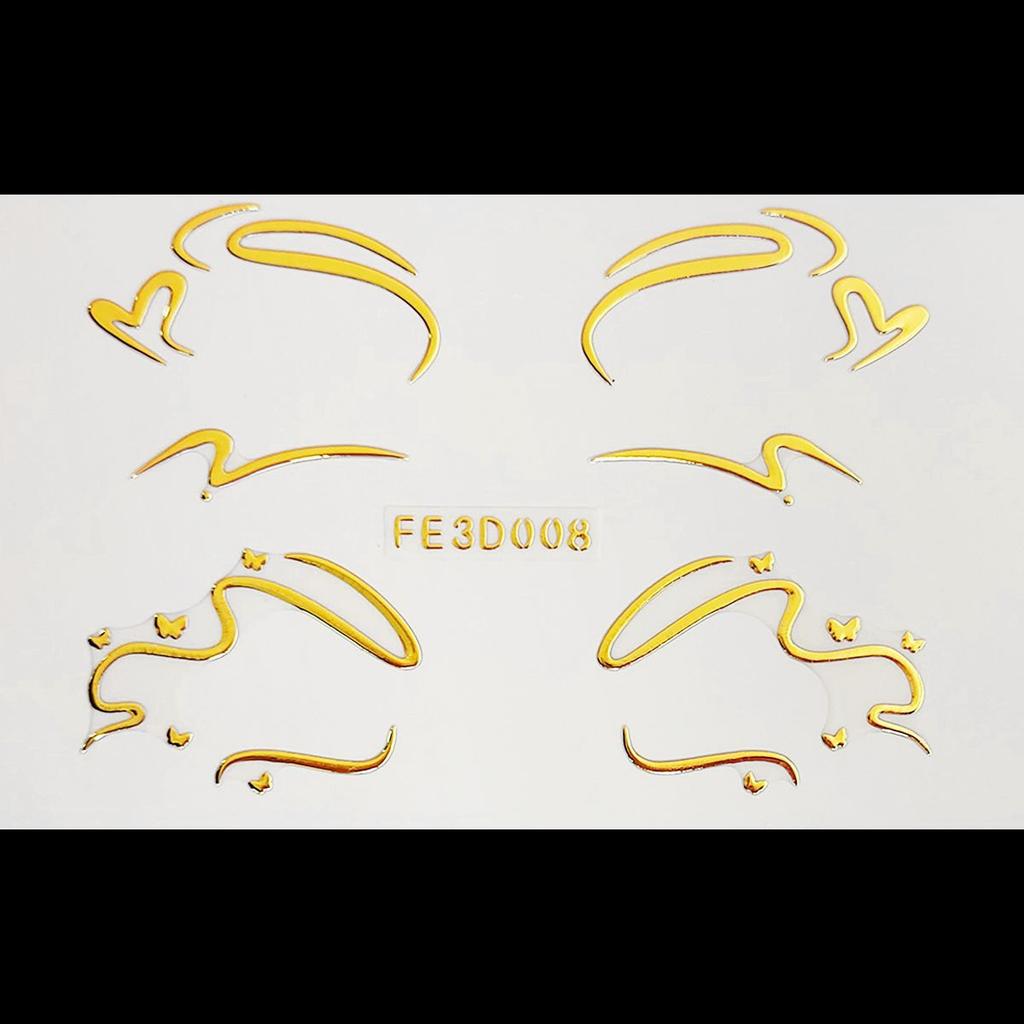 Laser Eyeliner Sticker 3D Three-dimensional Relief Butterfly Eye Makeup Sticker Stage Performance Tattoo Sticker