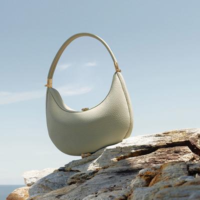 Halbmond-Handtasche für Damen, geteiltes Rindsleder, Designer-Halbmond-Tasche, einzelne Schultertasche, Unterarmtasche für Damen