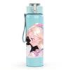 1PC Pastel Anime Girl Character Print 750ml Color Plastic Sports Water Bottle Leakproof Flip Straw Lid Suitable for Sports Office Home Use