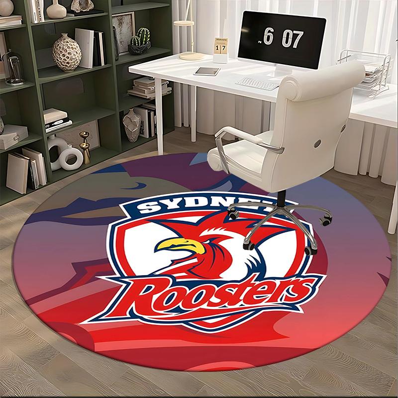 Sydney Roosters,Rugby Team Logo Chair mat Round Rug Office carpet,Non slip, Suitable for Living Rooms, Bedrooms Decor1205054a