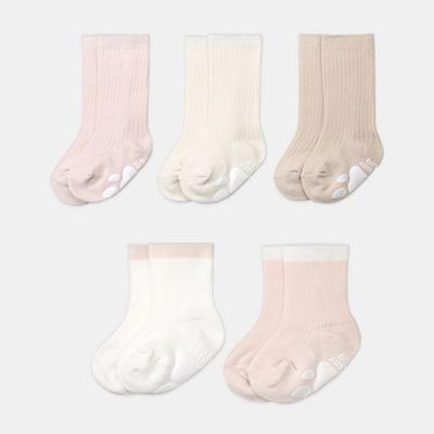 Hi Baby Club Girls' Newborn Simple Socks 2p + Knee Socks 3p Set, Korean Baby Products