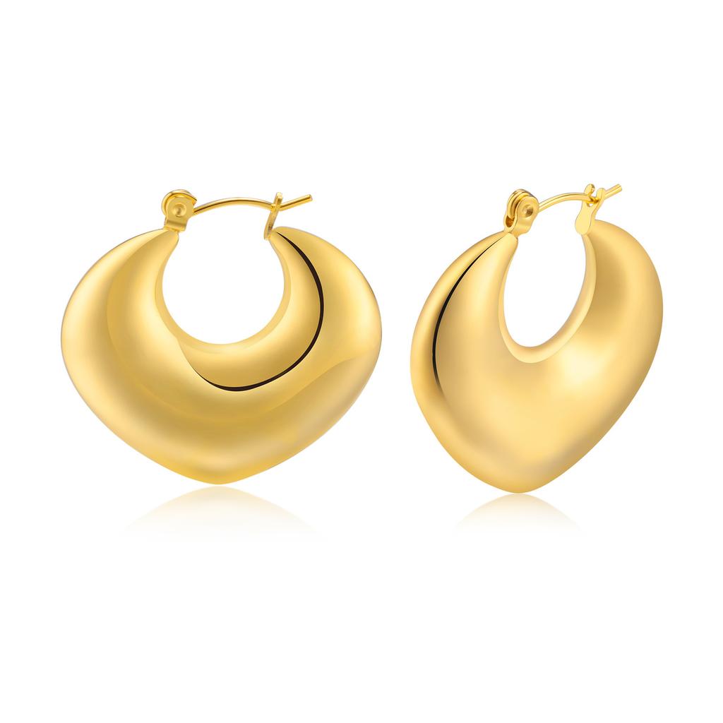 Fashion Square Geometric Hoop Earrings for Women, Chic Metal Stainless Steel Lady Earrings Bijoux Femme New Jewelry