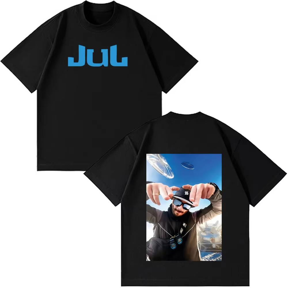 

Rapper JUL Fashion Printed Tshirts Unisex Women Hip Hop Fashion Tshirt Cotton Vintage Shortsleeved Oversized Tshirts Streetwear 3XL