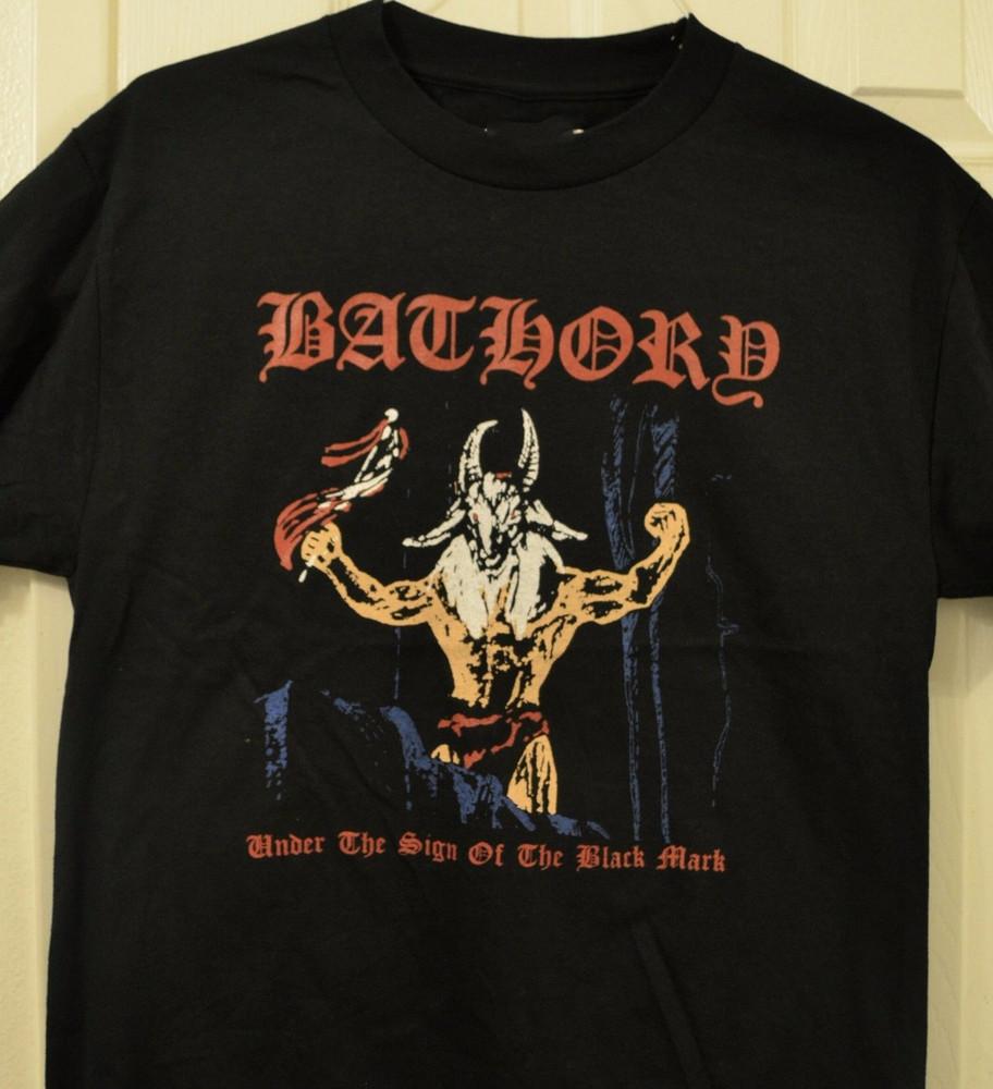 Винтажная футболка Bathory Черная Унисекс S-5XL Бесплатная доставка MQ347 Унисекс Футболка XL