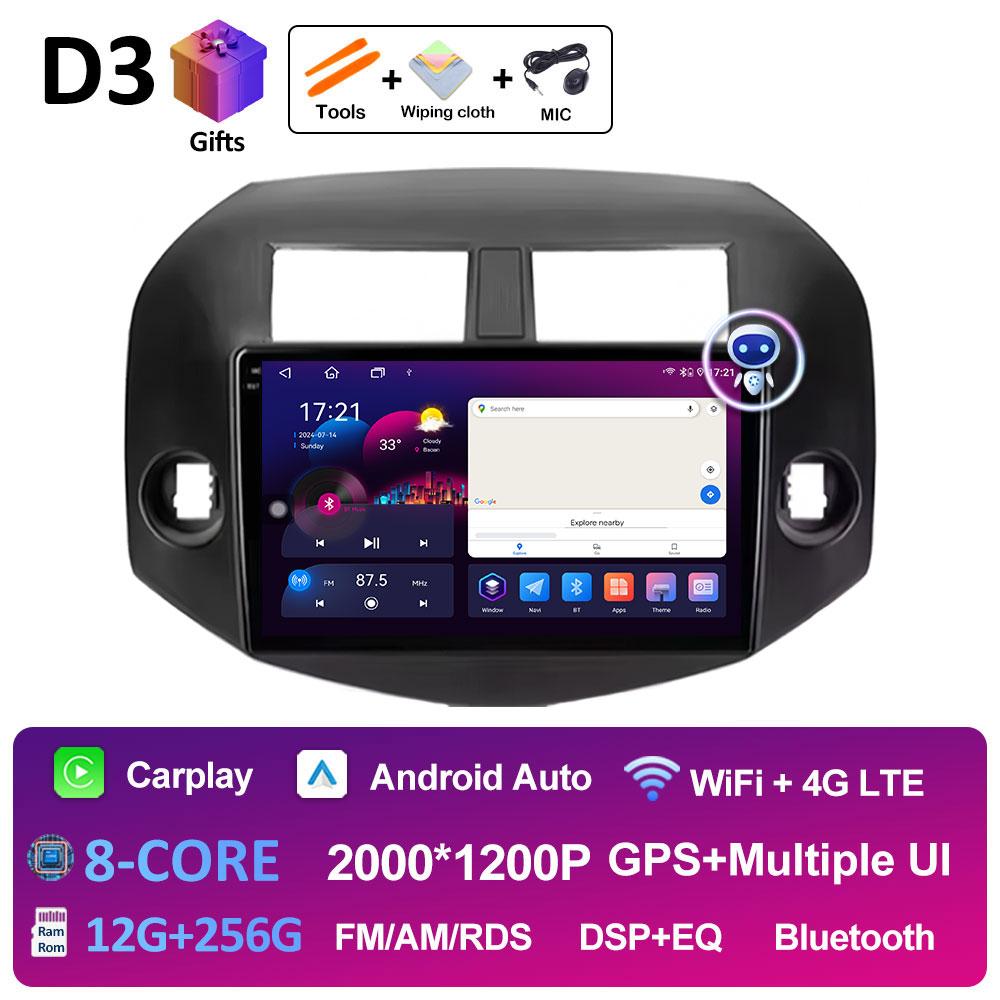 Android Auto Wireless Carplay For Toyota RAV4 3 XA30 2005 2006 2007 2008 2009 2010 - 2013 Car Video Radio Multimedia Player WIFI