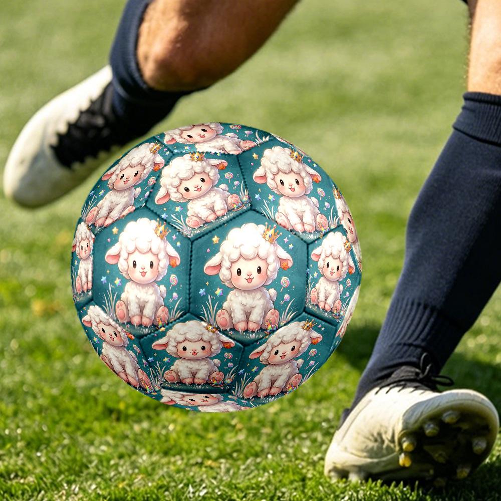 1pc Royal Lamb Fantasy Themed Soccer Ball, Size 5, Lightweight PVC Material, Outdoor Training Soccer Ball Gift. q62226