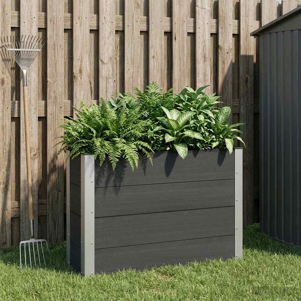 Raised Garden Bed Black 100 X 30 X 72 Cm