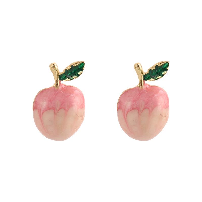 S925 Silver Needle Peach Earrings: Cute, Fresh, & Versatile Japanese-Korean Design for Women