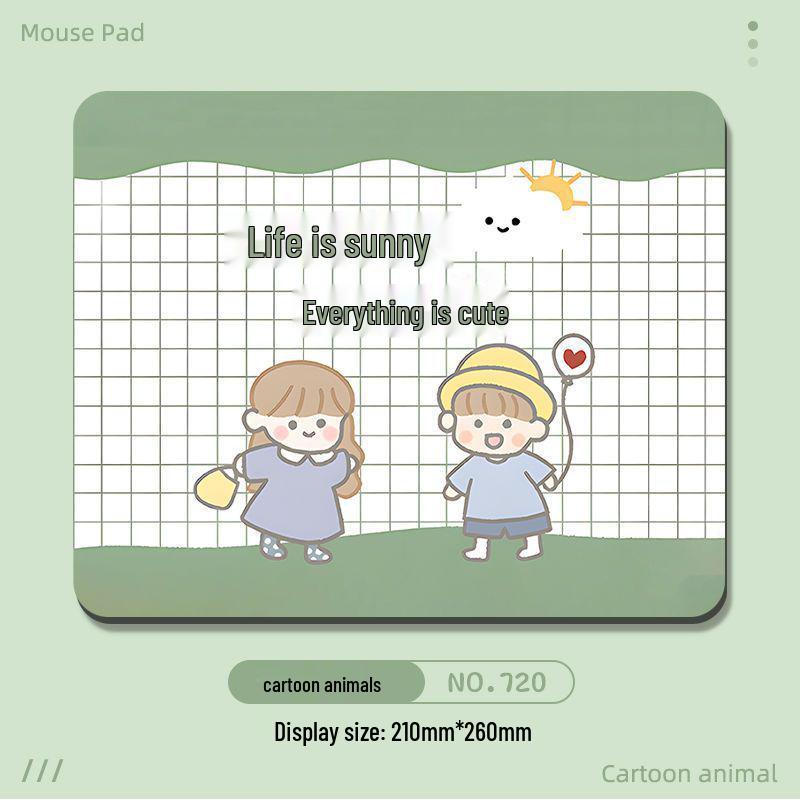 Cute Cartoon Mouse Pad with Hand Rest - Small & Thick for Desktop & Laptop