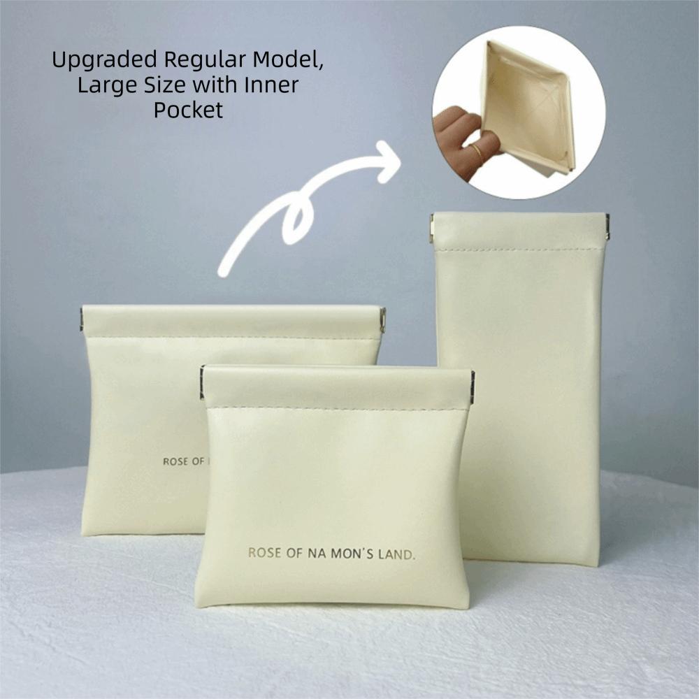 Fashion With Inner Bag Lipstick Makeup Bag Simple Mini Jewelry Handbag Travel PU Storage Bag for Women Girls