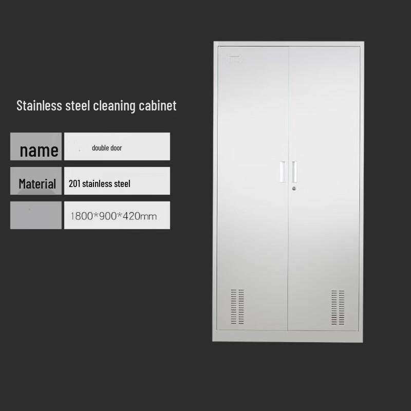 304 Stainless Steel Double Door Utility Storage Cabinet