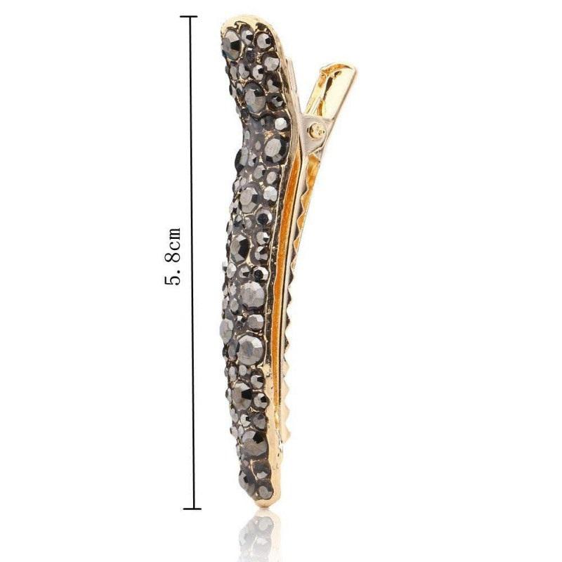 Women's Hairpin Shiny Toothed Alloy Diamond Beads Hairpins Bangs Hair Clip