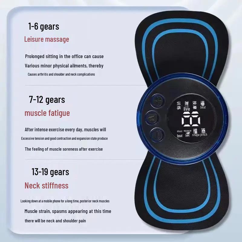 Rechargeable Full Body Pulse Massager for Cervical, Waist & Back