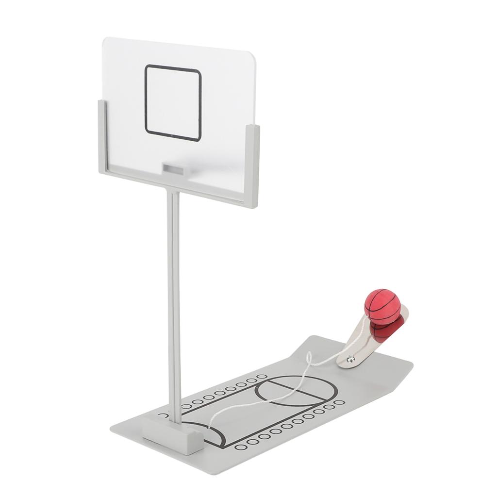 Miniature Office Desktop Ornament Decoration Basketball Hoop Toy Board Game for Basketball Lovers