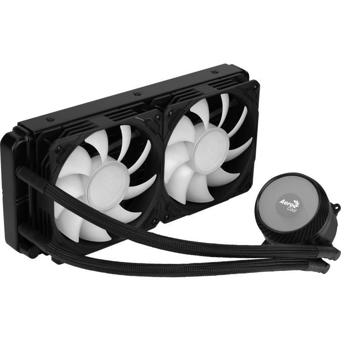 AEROCOOL Mirage L240 ARGB Noir - Kit de refroidissement watercooling CPU 240mm - Kit LGA1700 inclus