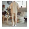 Summer Shirt + Trousers Suit Chinese Style Men Shirt Cotton and Linen Shirts Men's  Casual Shirts Two Piece