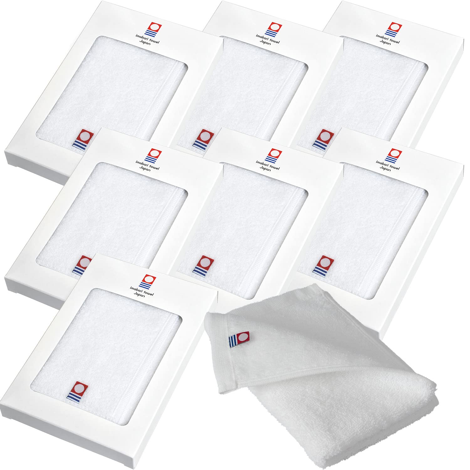 

Bloom Imabari Полотенце Сертифицированное Полотенце для рук Маленький подарочный набор из 8 штук Просто носовые платки Подарочная коробка В индивидуальной упаковке Большое Сделано в Японии Впитывающее Быстросохнущее