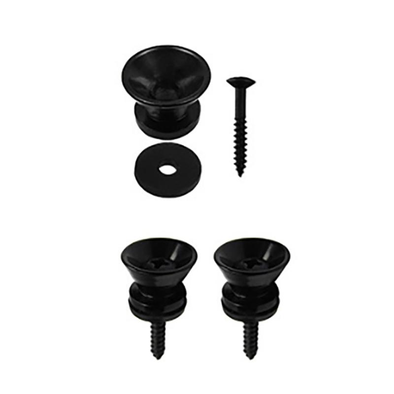 4Pcs Guitar Strap Lock Buttons Metal End Pin Security Straplocks Belt Buckle Retainer for Guitar Bass Ukuleles
