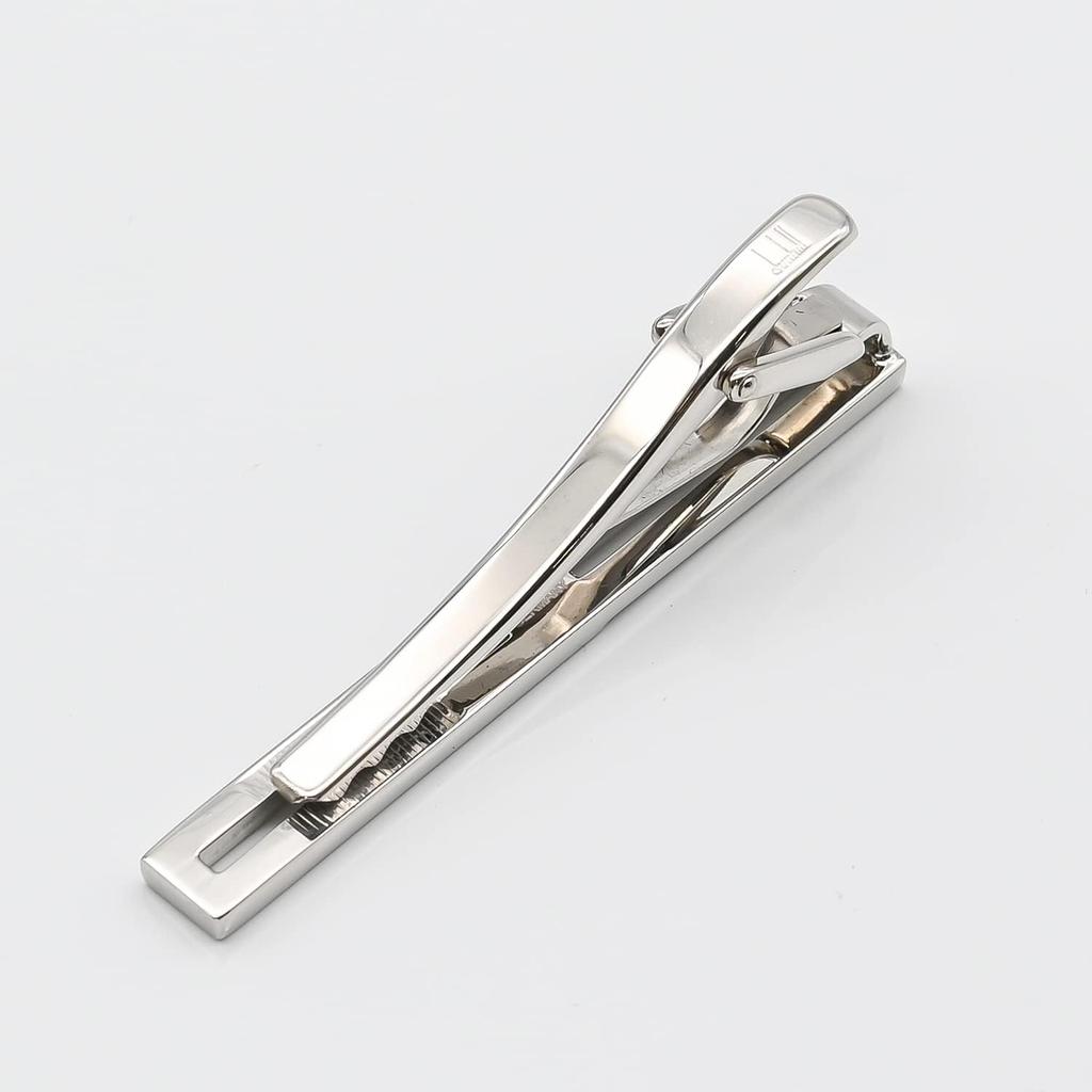 Dunhill Eight Tie JSD3168K Men's Clip, Platinum-Plated Brass, [Used]