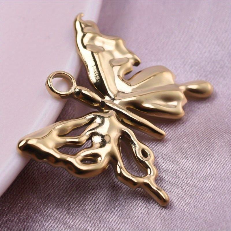 4pcs Stainless Steel Sweet Butterfly Accessories DIY Handmade Jewelry Necklace Butterfly Decoration Accessories