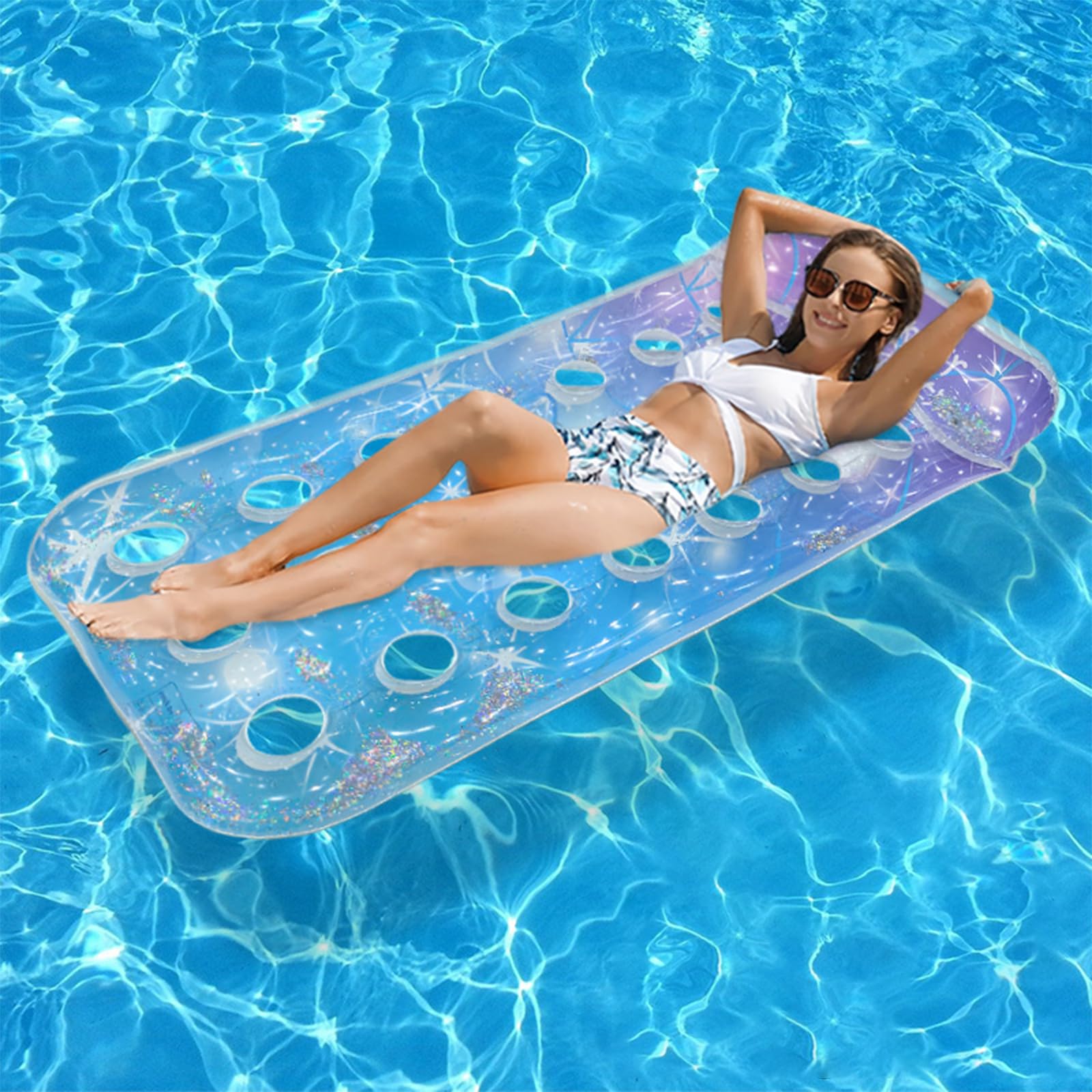 

for Pokmil Water Adult Kids Water Stable Inflatable Portable [New 2025 25% Thicker] Float, Hammock, Float, Large, Thick, Safe, Float, Beach, Pool,