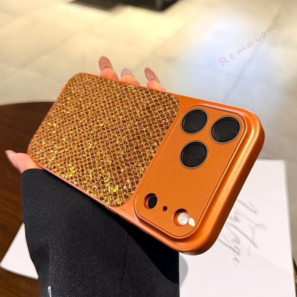 Official Phone Case For For Iphone 1 14 11 12 13 16 17 Pro Max 17Pro  Bling Bling Glitter LEN Shockproof Protector Cover