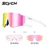 SCVCN Photochrome Radsport- und Laufbrille für Damen & Herren - Winddicht, Bunt, Outdoor-Sport-Sonnenbrille