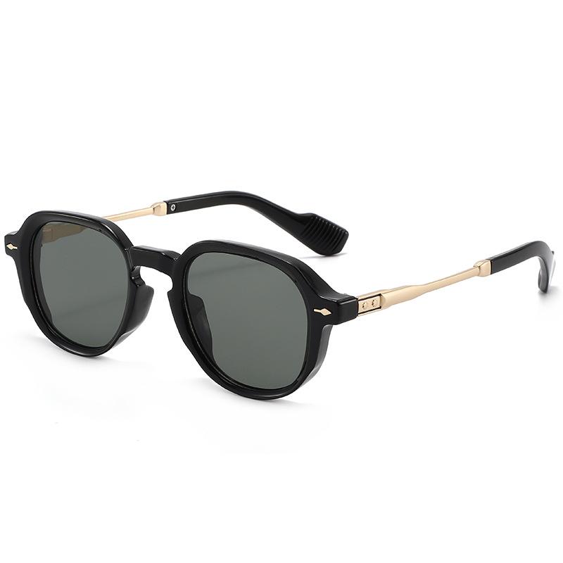 Retro Style Rectangular Frame Sunglasses for Man Luxurious Outdoor Street Pography Sunscreen Glasses Fishing Driving