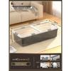 Large Capacity Transparent Under-Bed Storage Box with Wheels