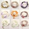 Jingdong Schmuck Unisex Armband mit runden Perlen: 7A Blitzgelber Tigerauge-Stein