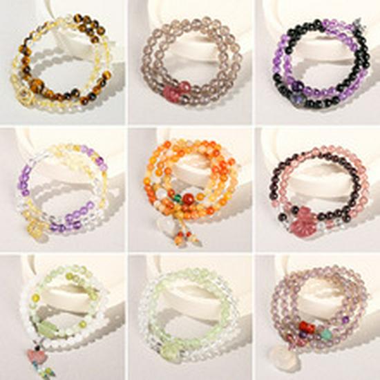 Jingdong Jewelry Unisex Round Bead Bracelet: 7A Lightning Yellow Tiger Eye Stone
