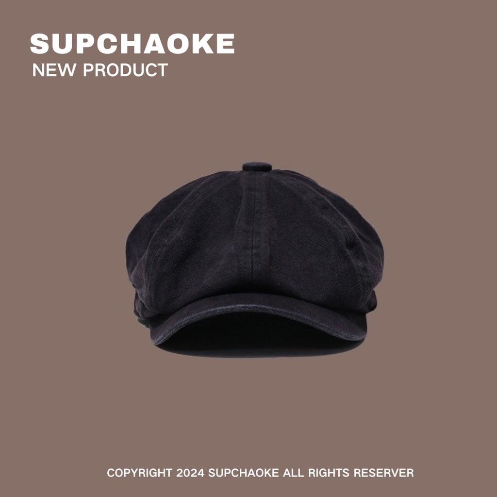 Women's and men's caps: British-style newsboy caps, eight-sided hats, and painter's berets