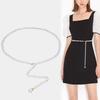 Vintage simple imitation pearl single-layer waistband sexy dress accessories waist chain women