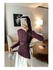 Women's Slim-Fit Half-High Neck Base Layer Long-Sleeve T-Shirt, Autumn/Winter Style with Cinched Waist and High-End Feel.