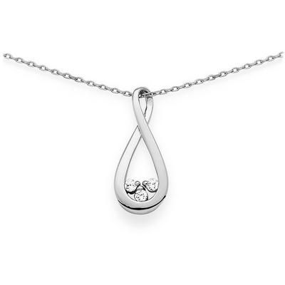 [Q6021] - Silver Necklace 'Câlin' Silver White (rhodium-plated) - 25x10 Mm