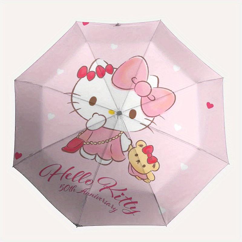 1pc Hello Kitty 50th Anniversary Umbrella with Plastic Handle,Suitable for All Seasons Home Travel Outdoor UmbrellaSanlio368