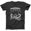 Support Your Local Cat Cult - Gothic & Occult Halloween Cat T-Shirt, Sweatshirt, Hoodie for Men Women Kids Made In Canada Black