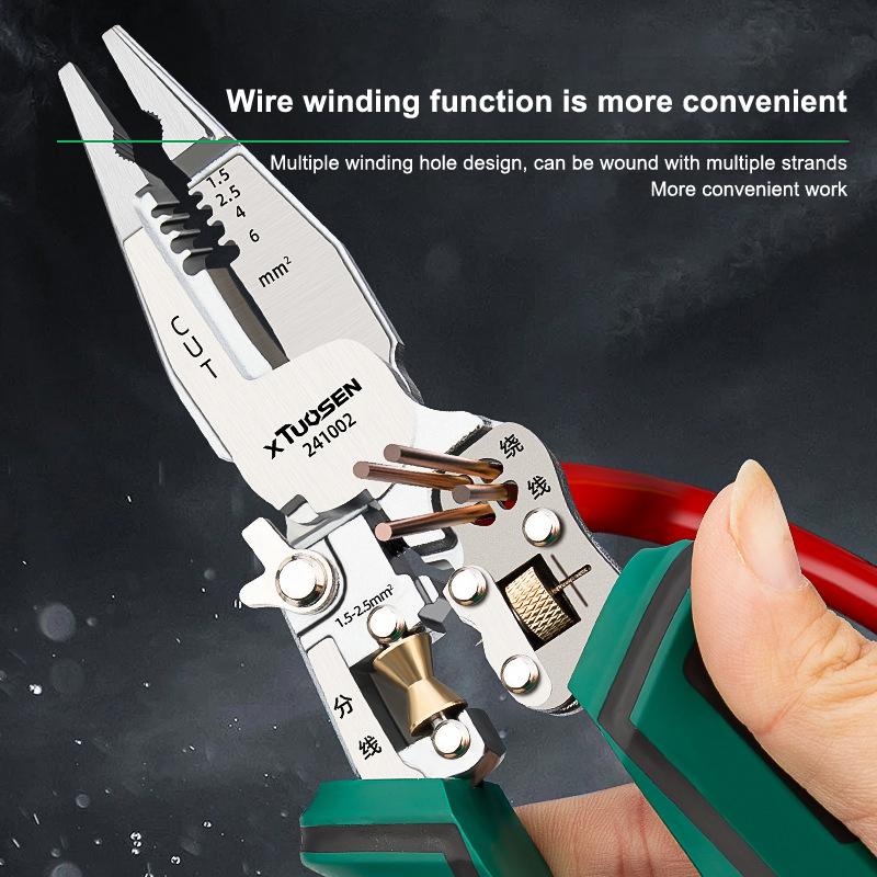 10 In 1 Wire Strippers With Electricity Measurement Function Wire Stripping Pliers For Cutting And Pulling Wires Scissor
