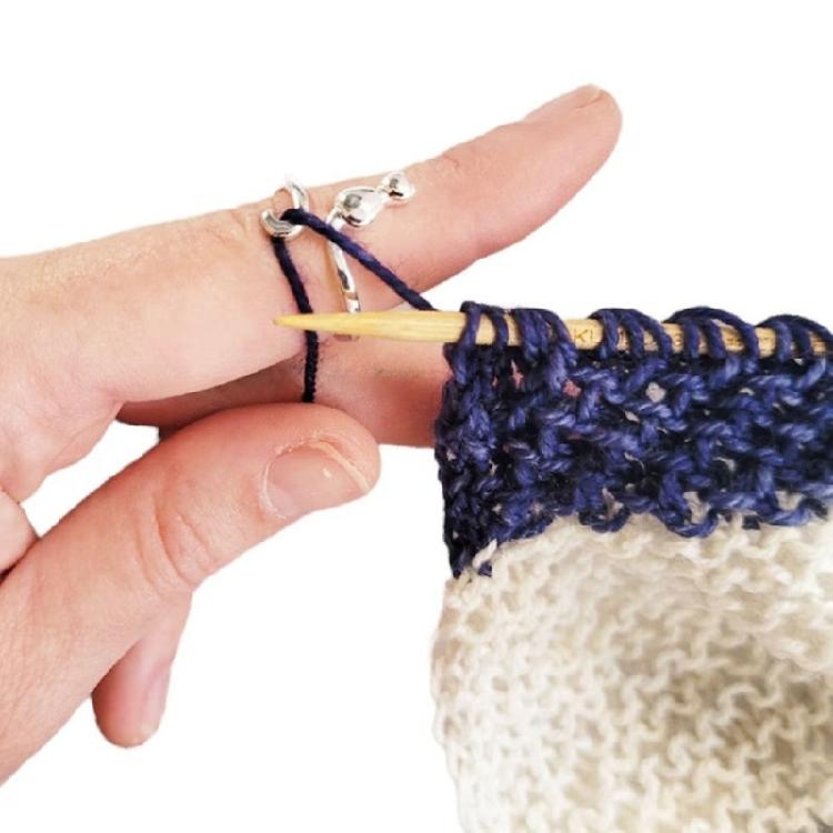 Crochet Rings for Finger Adjustable Size Yarns Knitting Rings Open Finger Rings