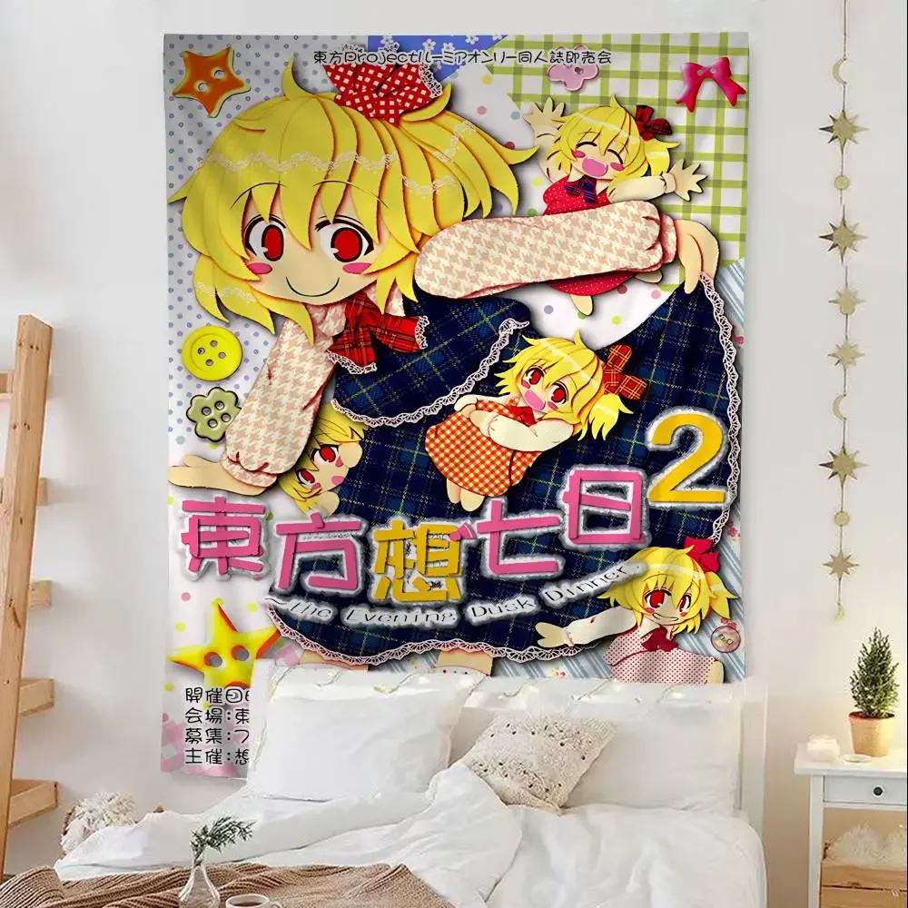 Classic Anime T-Touhou P-Project Game Chart Tapestry Bohemian Wall Tapestries Mandala Wall Art Decor