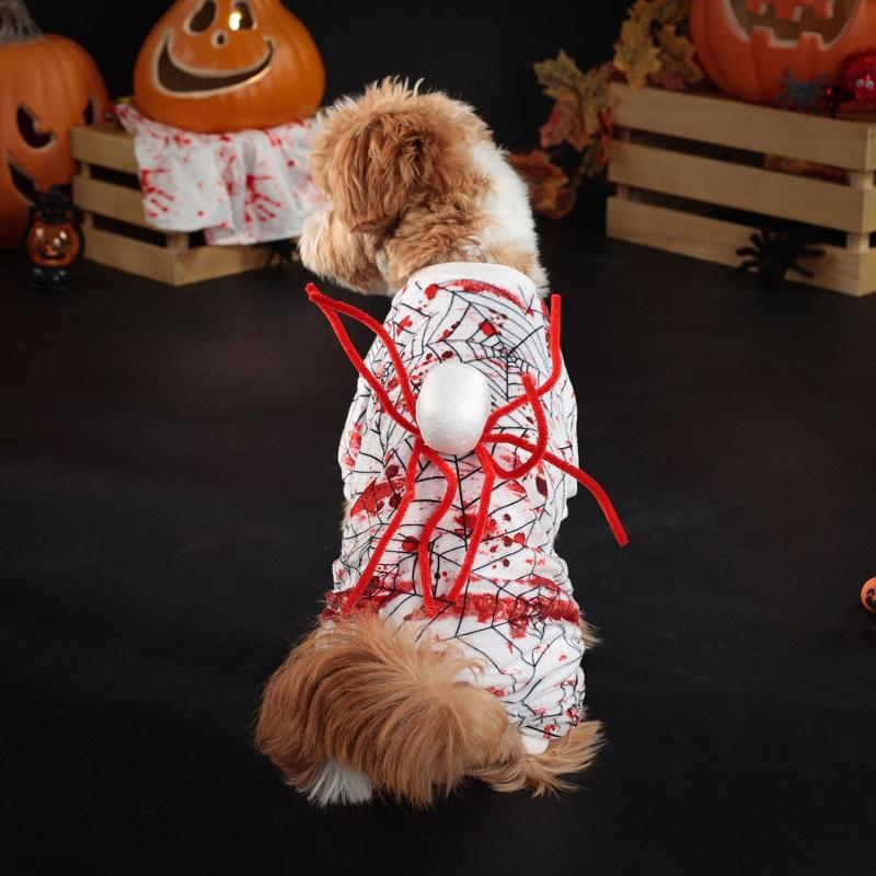 Halloween Dog Costume Funny Dog Clothes Terror Spider Skull  Pet Dog Dress Puppy Jumpsuit Chihuahua Bichon Dachshund Dog Outfits