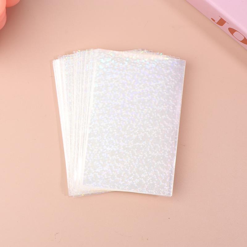 

100 шт./лот Фольгированные лазерные кармашки для карт TCG с верхней загрузкой в форме сердца Ygo Настольная игра Защита для фотографий Чехол-протектор для торговых карт 58x89mm