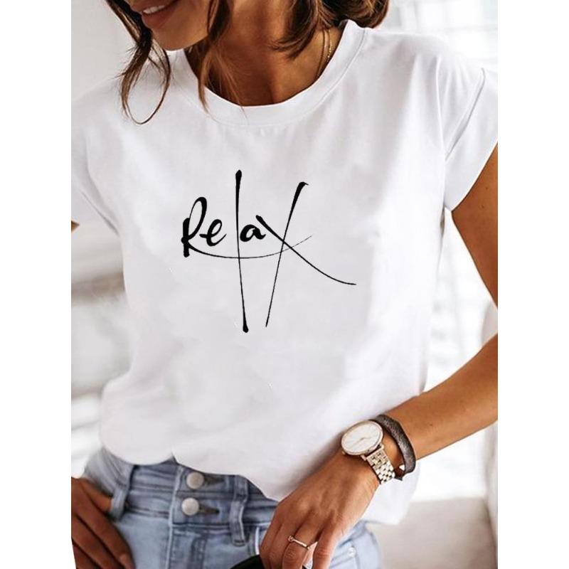 (Europäische Größe) Aquarell Damen T-Shirt Oberteil Kleidung Liebe Herz Lieblich Lässig Kurzarm Mode Druck Damen T-Shirt Weiblich Grafik T-Shirts