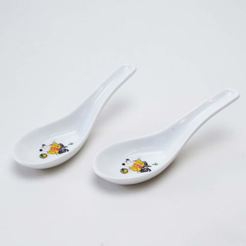 Gold five Colorful Chinese character spoon (2 spoons) AM-IR004